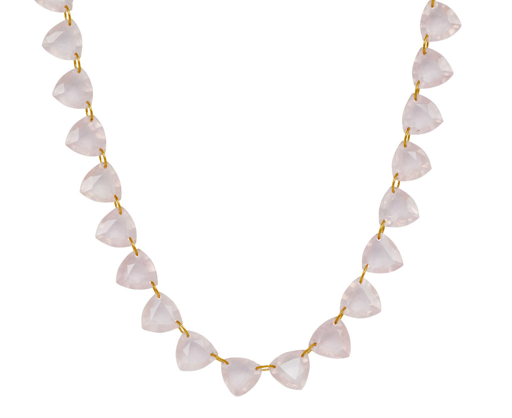Rose Quartz Trillion Necklace