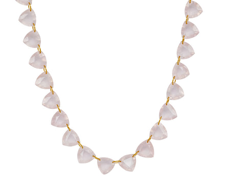 Rose Quartz Trillion Necklace