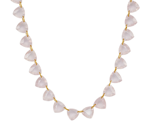 Rose Quartz Trillion Necklace
