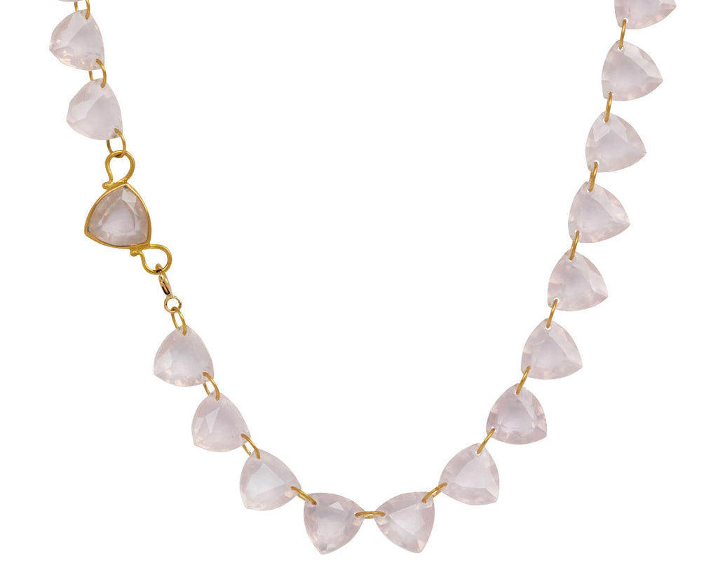 Rose Quartz Trillion Necklace