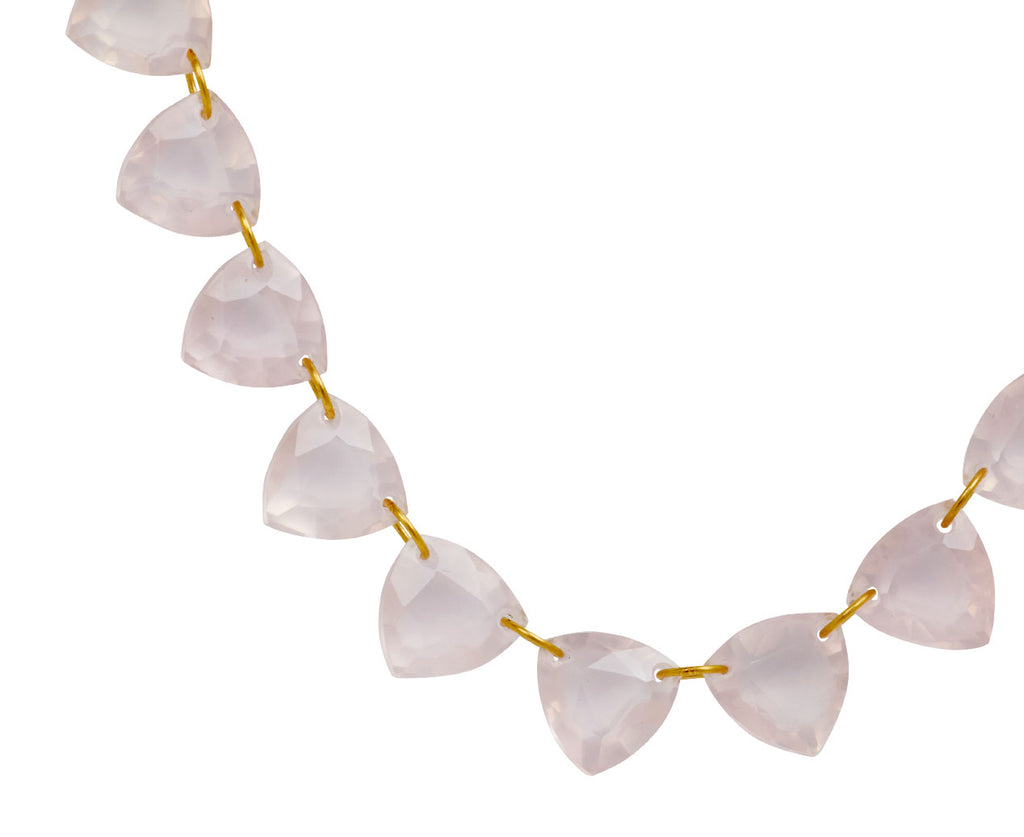 Rose Quartz Trillion Necklace