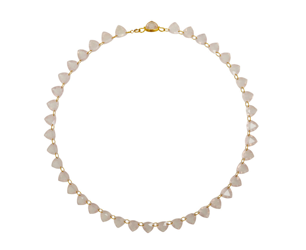 Rose Quartz Trillion Necklace