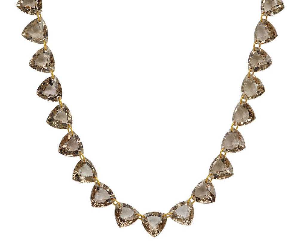 Marie-Helene de Taillac Smokey Quartz Trillion Necklace