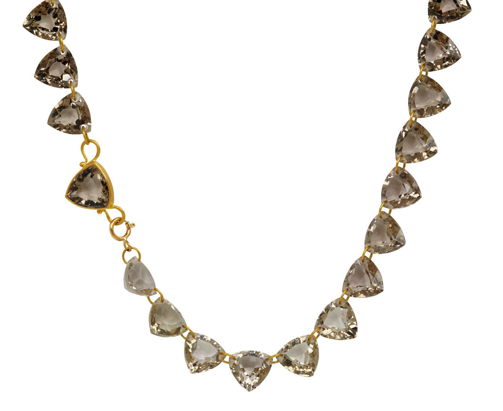 Smokey Quartz Trillion Necklace