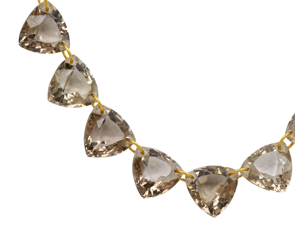 Smokey Quartz Trillion Necklace