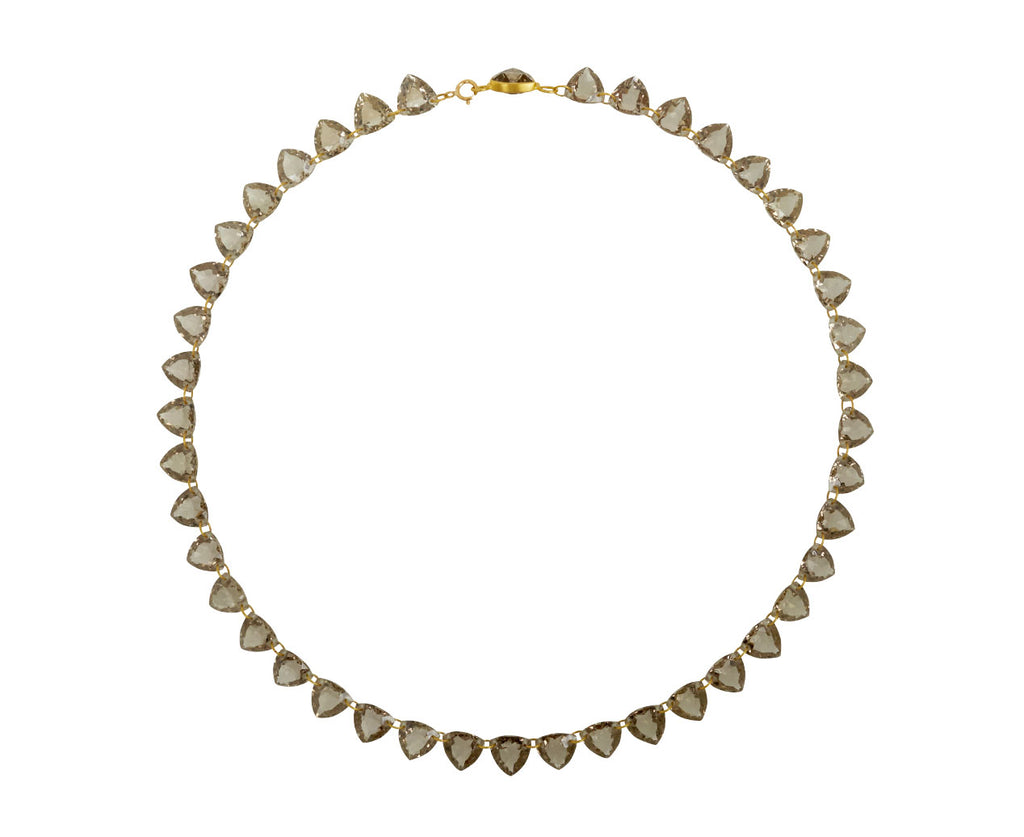 Smokey Quartz Trillion Necklace