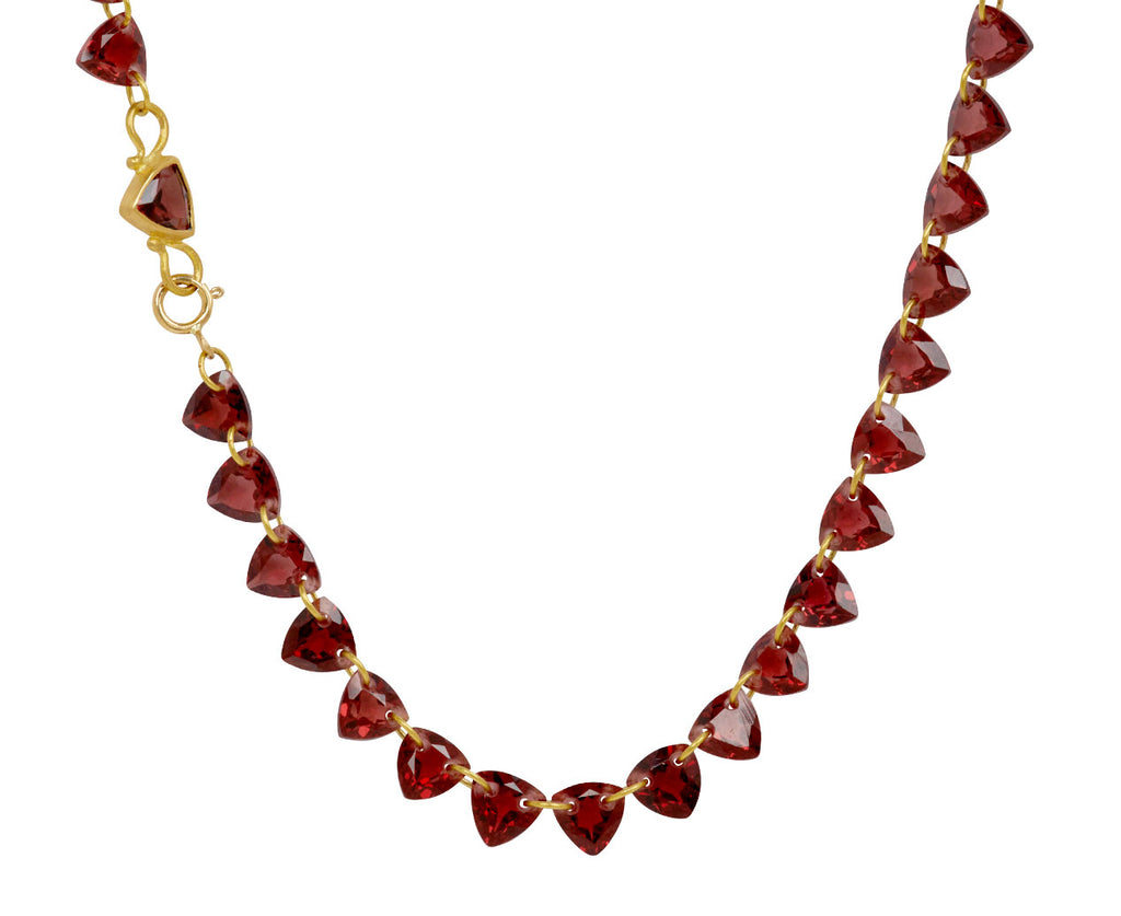 Garnet Small Trillion Necklace
