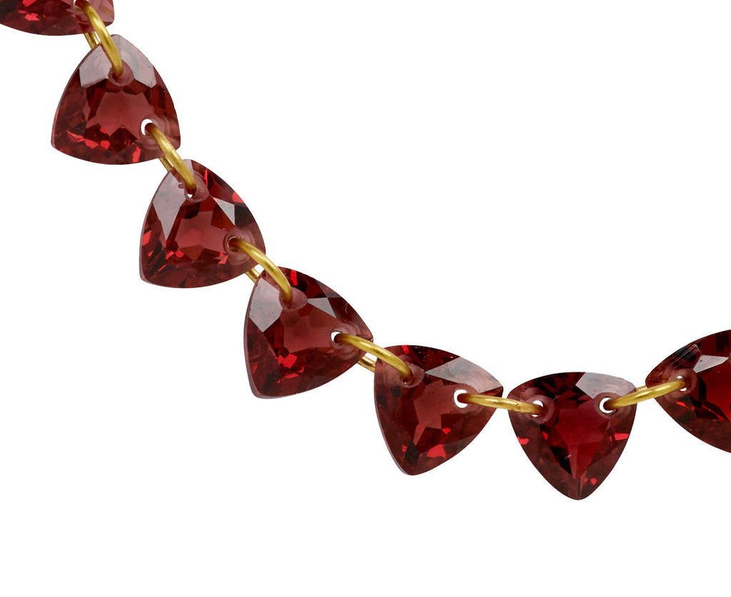 Garnet Small Trillion Necklace