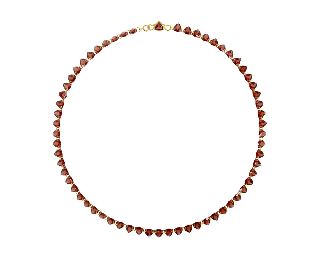 Garnet Small Trillion Necklace