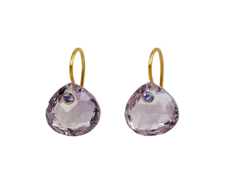Amethyst and Tanzanite Small Briolette Gem Earrings