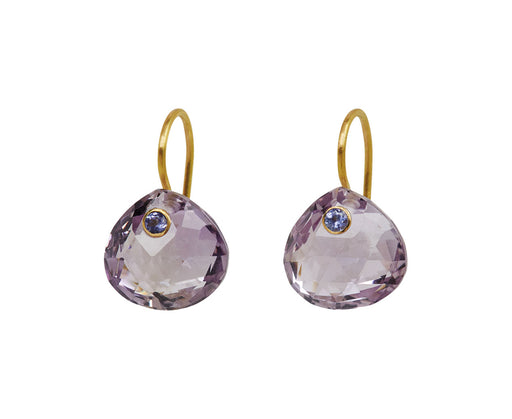 Amethyst and Tanzanite Small Briolette Gem Earrings