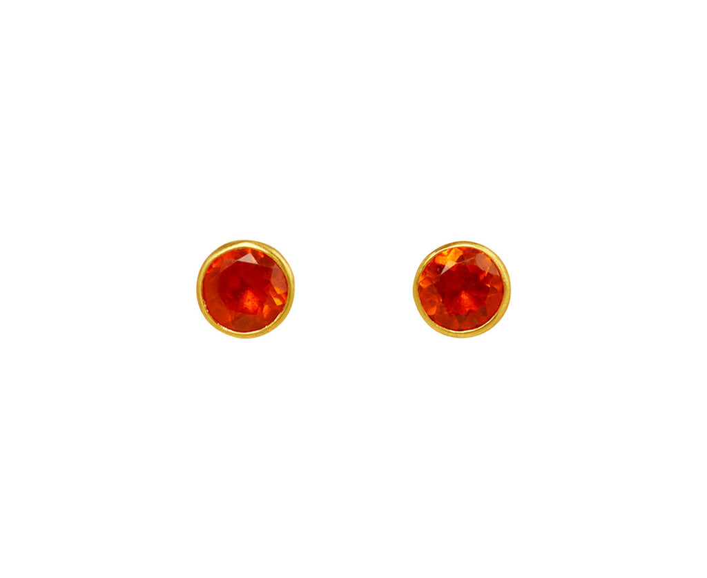 Marie-Hélène de Taillac Fire Opal Bindi Stud Earrings