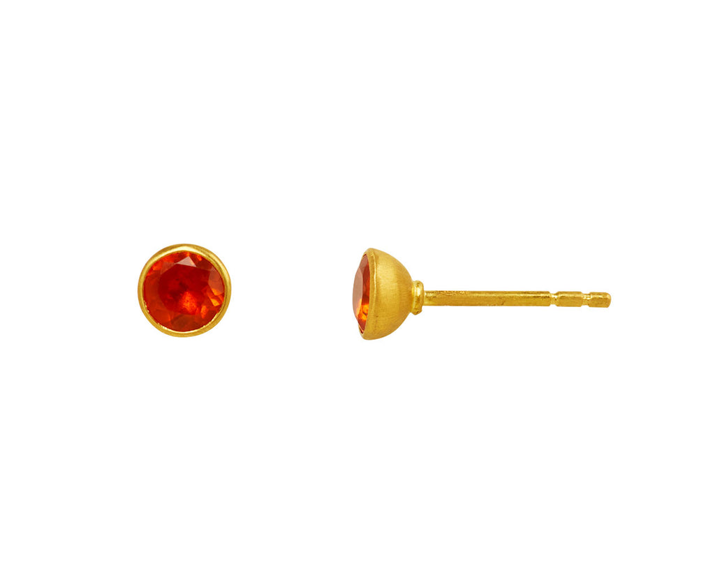 Marie-Hélène de Taillac Fire Opal Bindi Stud Earrings - side