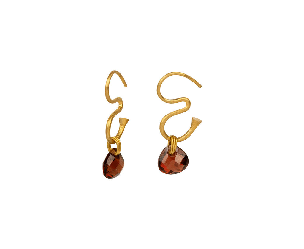 Marie H l ne de Taillac Extra Small Garnet Om Earrings