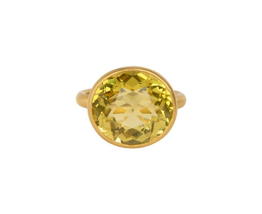 Lemon Quartz Princess Ring