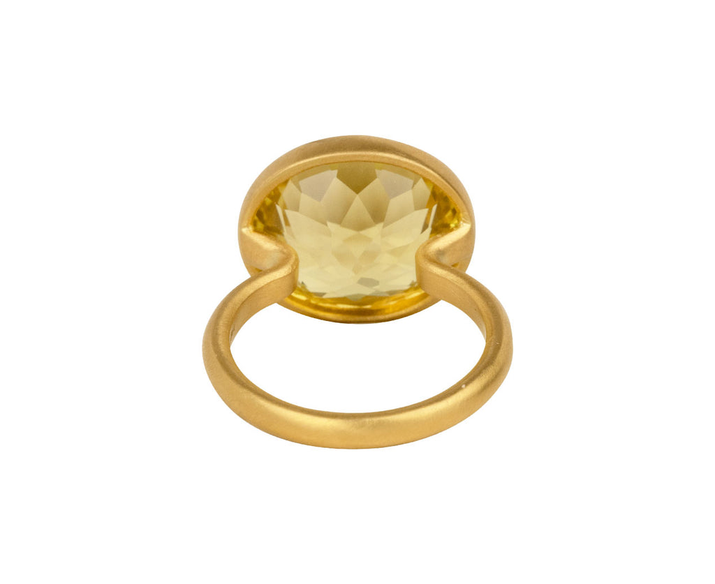 Lemon Quartz Princess Ring