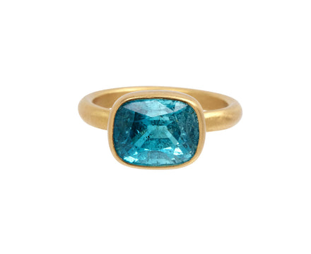 Blue Tourmaline Princess Ring