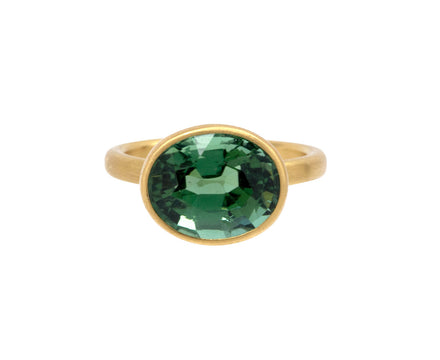 Green Tourmaline Princess Ring