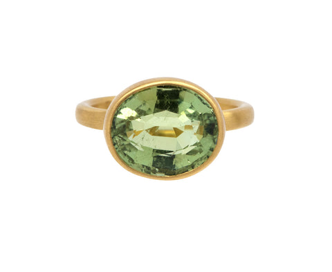 Oval Mint Green Tourmaline Princess Ring