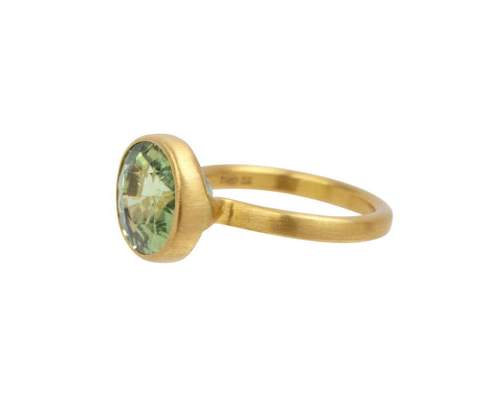 Oval Mint Green Tourmaline Princess Ring