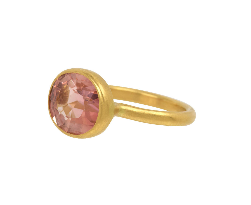 Orange Tourmaline Princess Ring