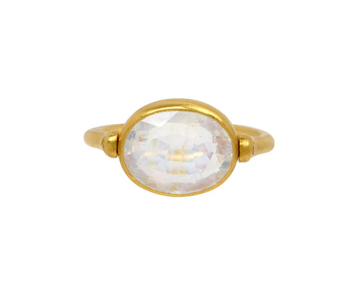 Rainbow Moonstone Swivel Ring