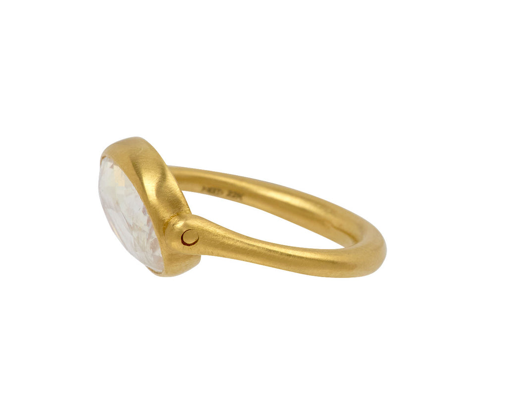 Rainbow Moonstone Swivel Ring