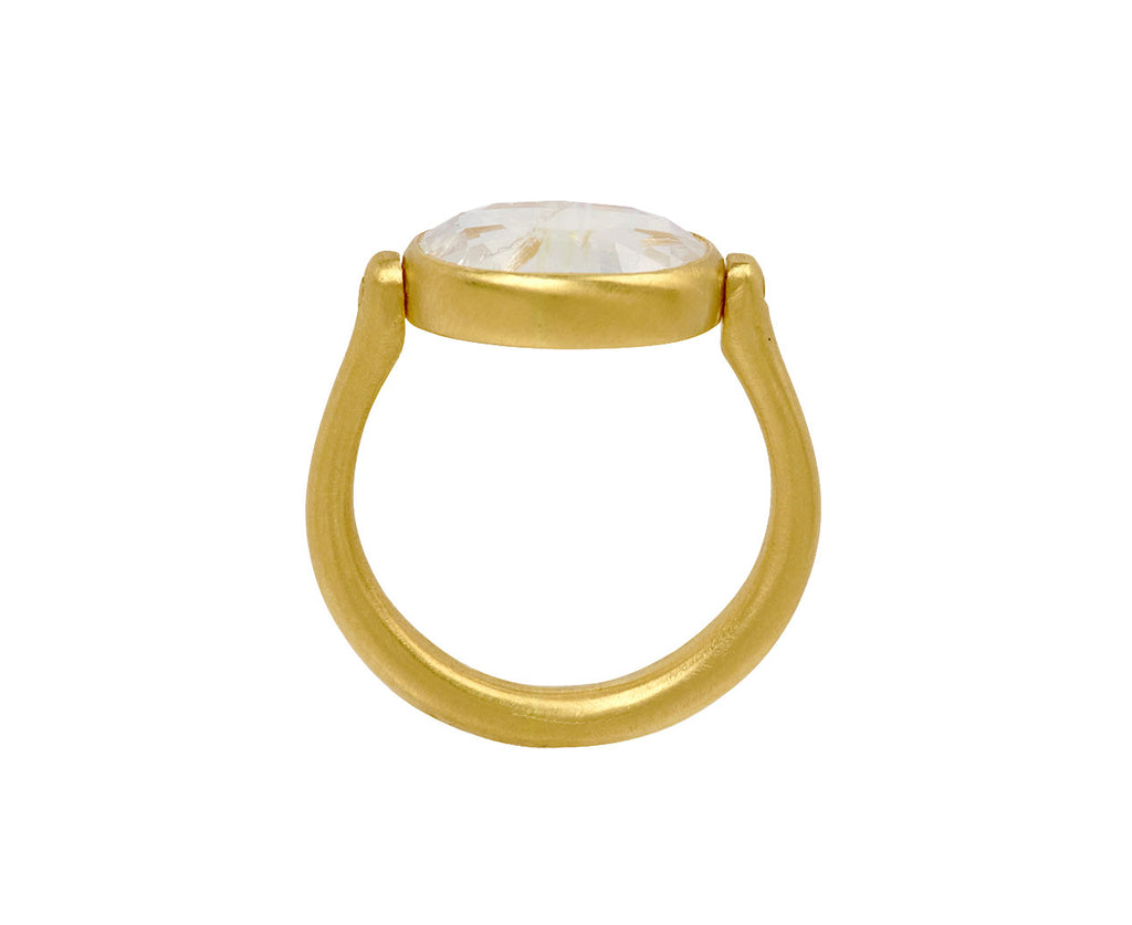 Rainbow Moonstone Swivel Ring