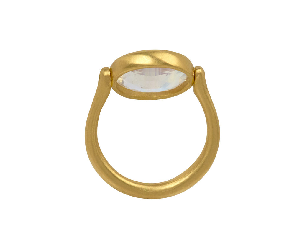 Rainbow Moonstone Swivel Ring