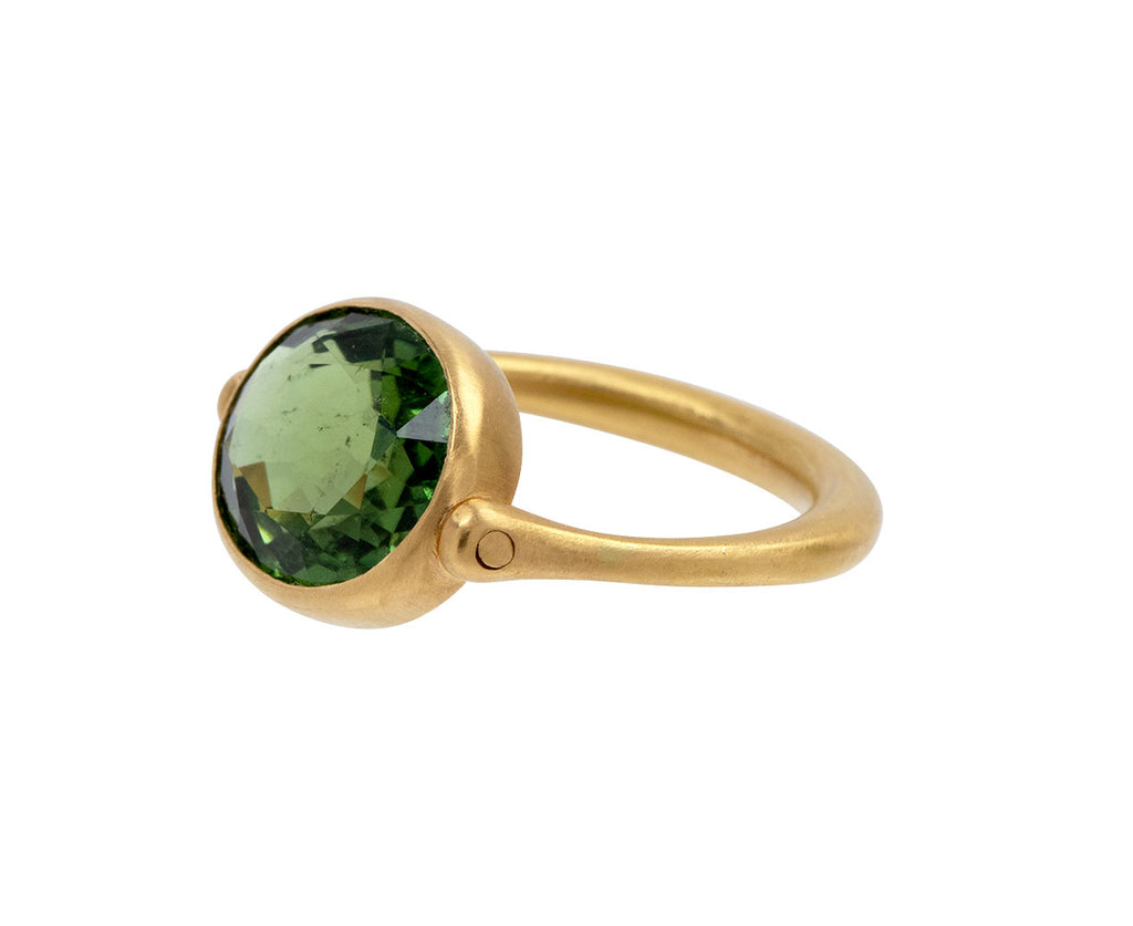 Green Tourmaline Swivel Ring