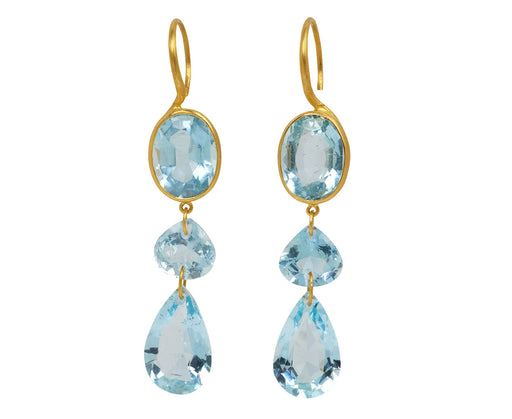 Aquamarine Elizabeth Taylor Earrings