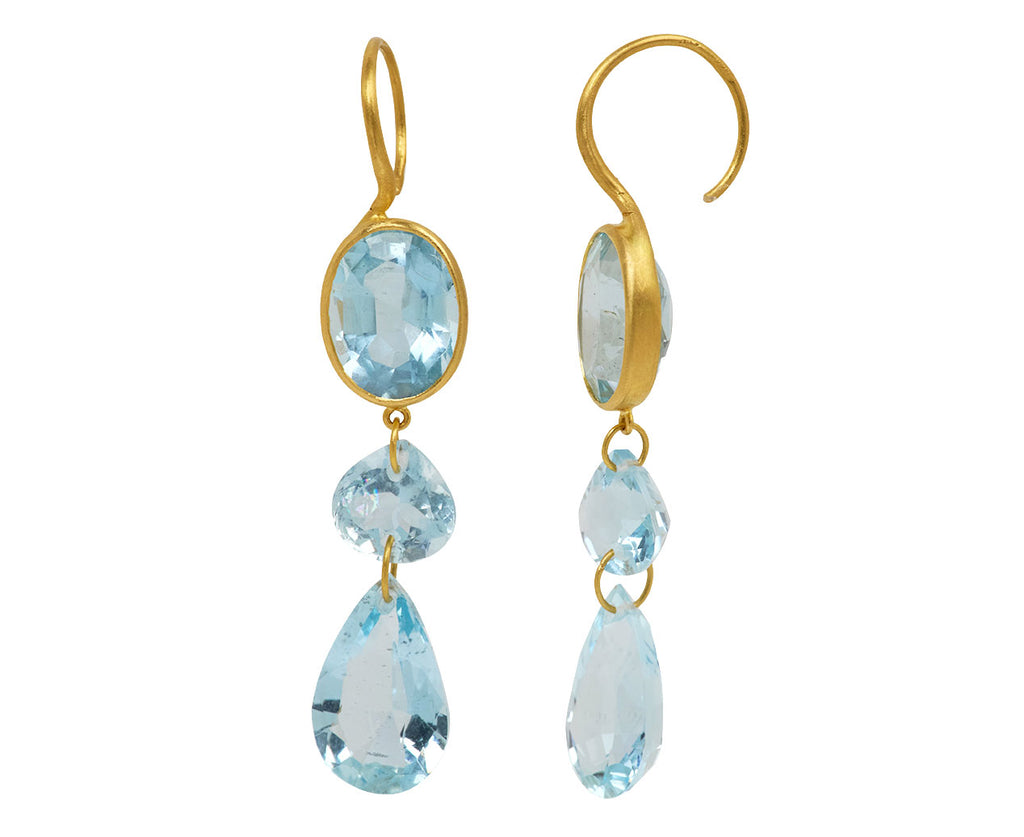 Aquamarine Elizabeth Taylor Earrings