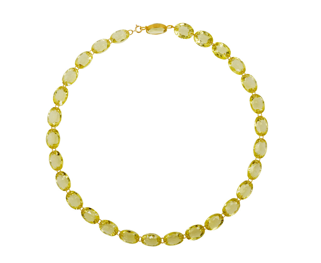 Lemon Quartz Lady Like Necklace
