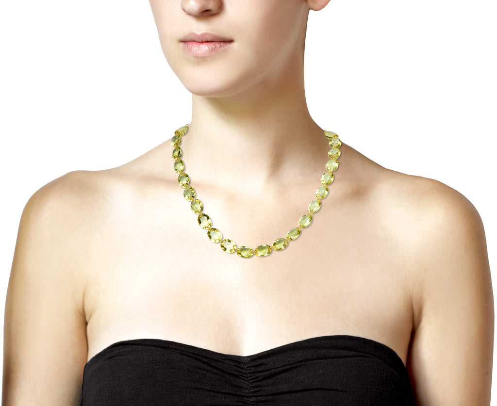 Lemon Quartz Lady Like Necklace
