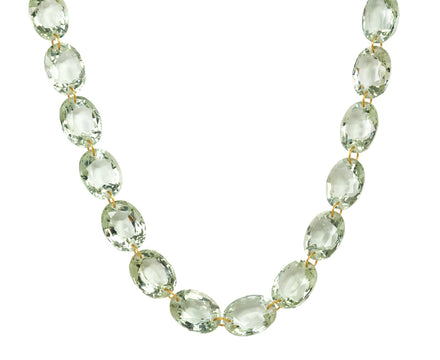 Green Quartz Oval Ladylike Necklace
