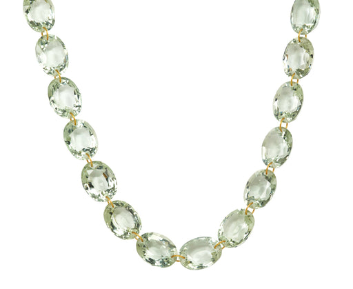 Green Quartz Oval Ladylike Necklace