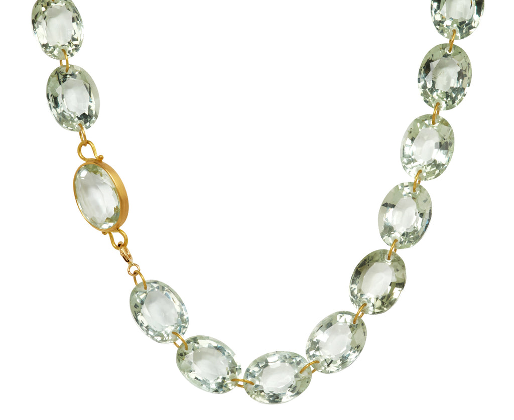 Green Quartz Oval Ladylike Necklace