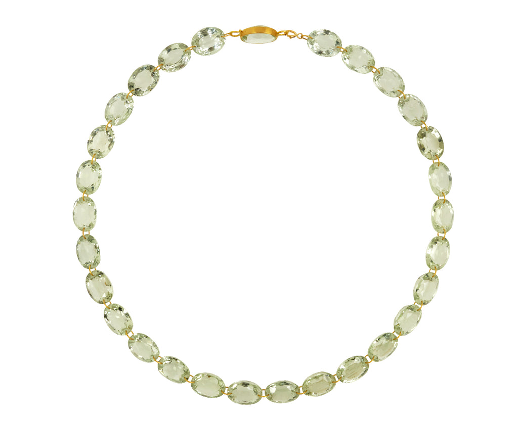 Green Quartz Oval Ladylike Necklace