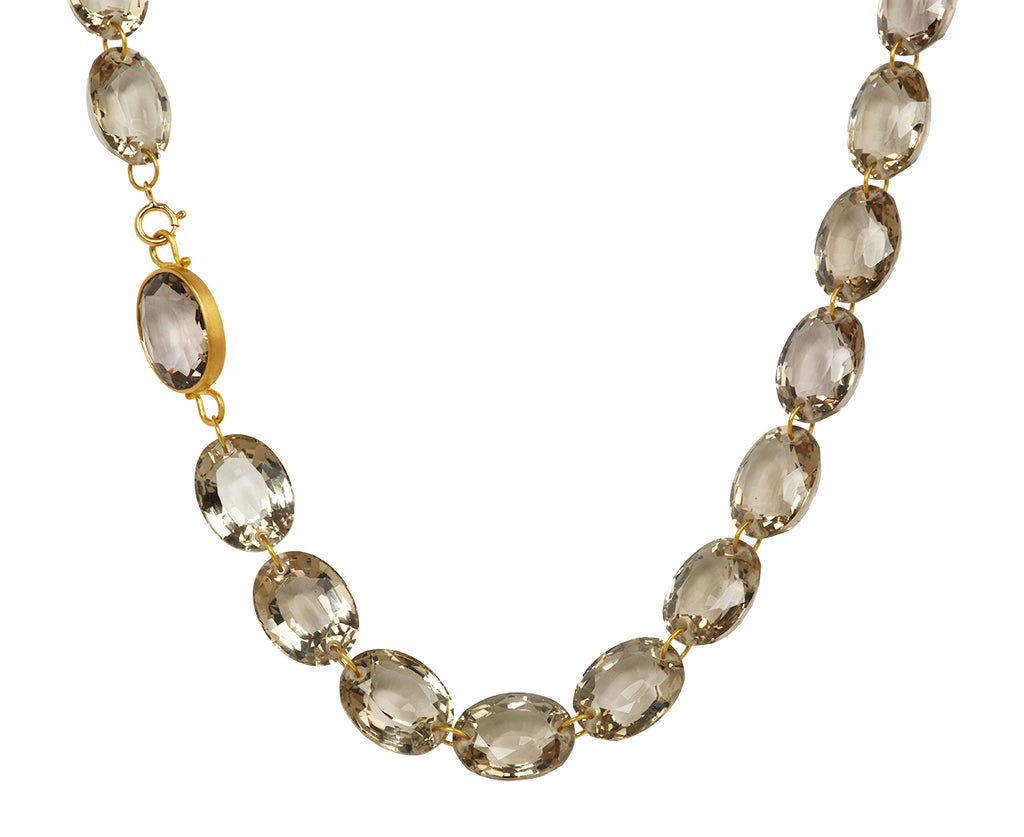 Smoky Quartz Oval Ladylike Necklace