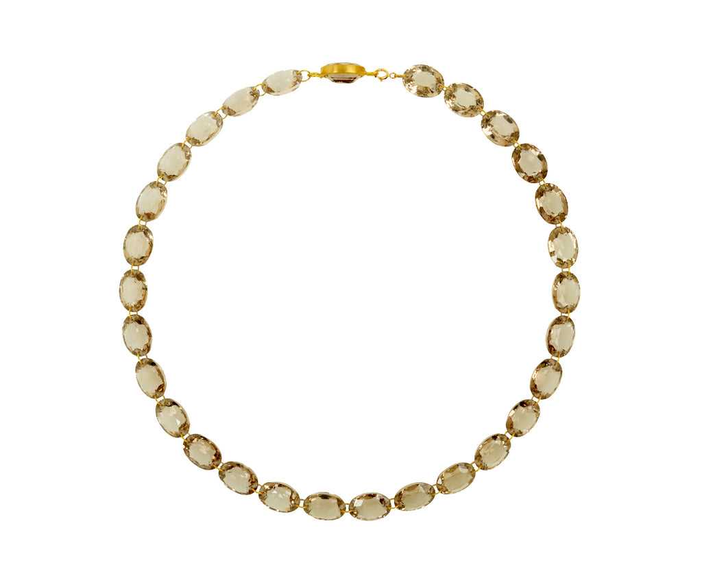 Smoky Quartz Oval Ladylike Necklace