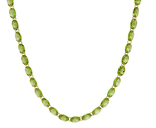 Oval Peridot Lady Like Necklace