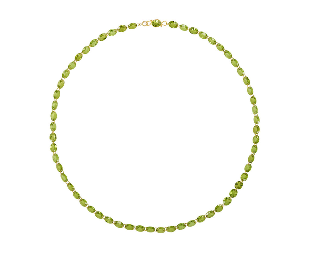 Oval Peridot Lady Like Necklace