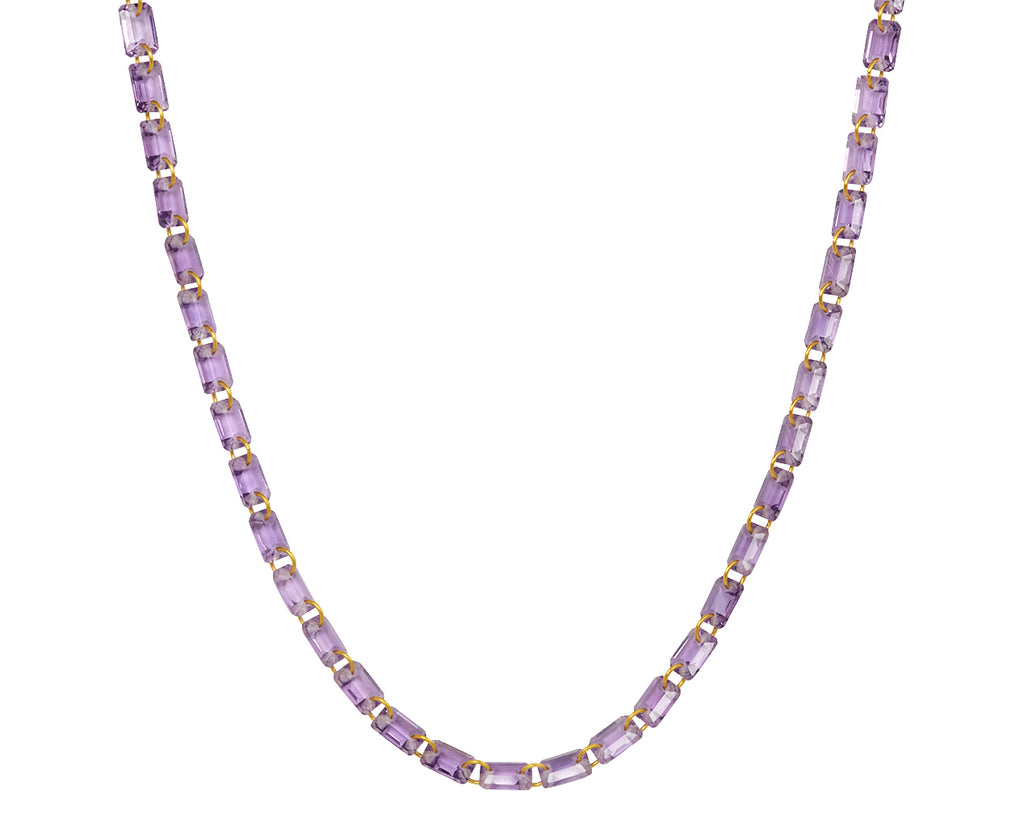 Emerald Cut Amethyst Necklace