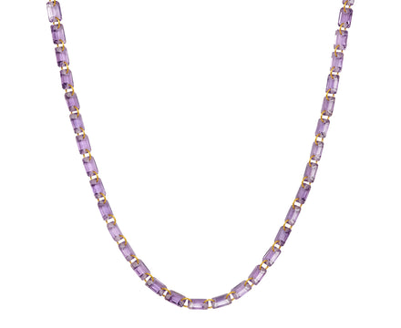 Emerald Cut Amethyst Necklace