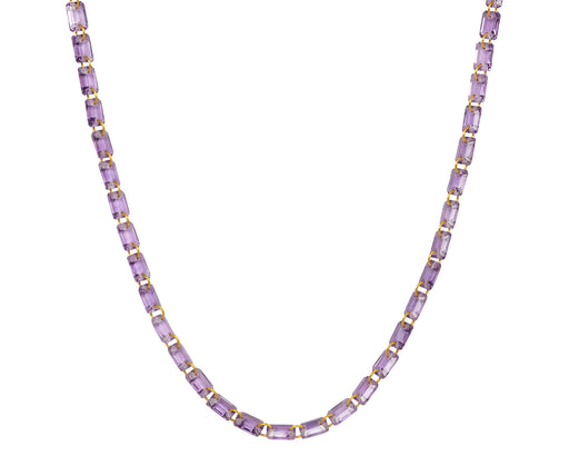 Emerald Cut Amethyst Necklace