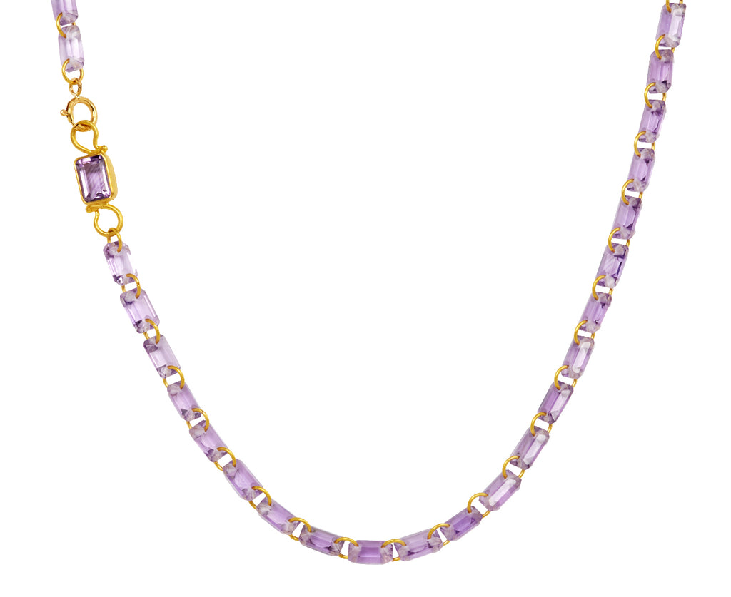 Emerald Cut Amethyst Necklace
