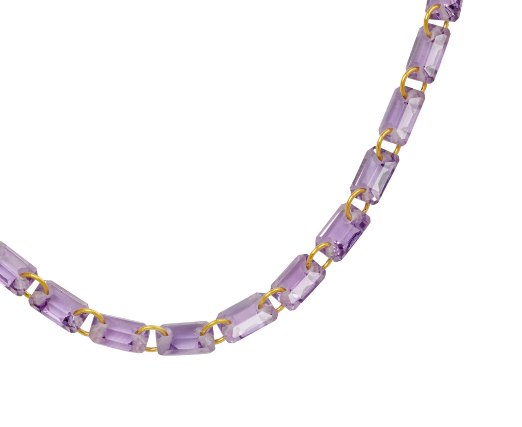 Emerald Cut Amethyst Necklace