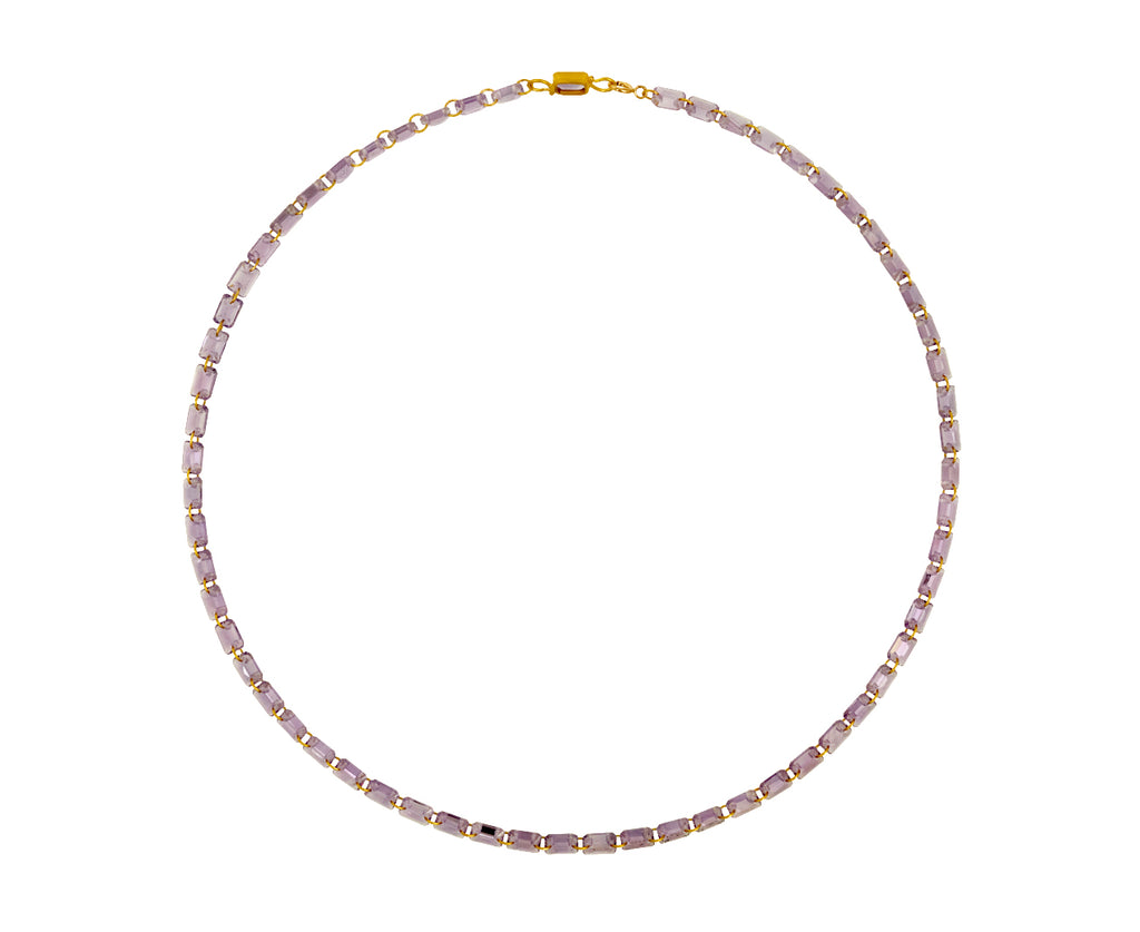 Emerald Cut Amethyst Necklace