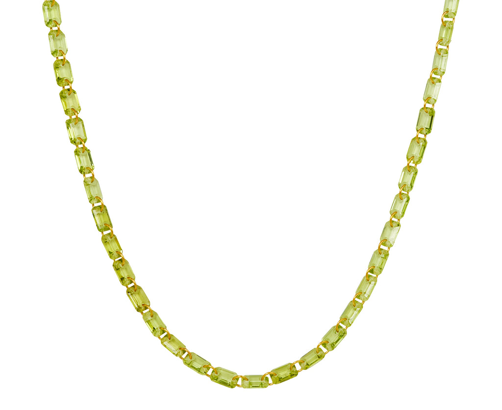 Peridot Emerald Cut Lady Like Necklace