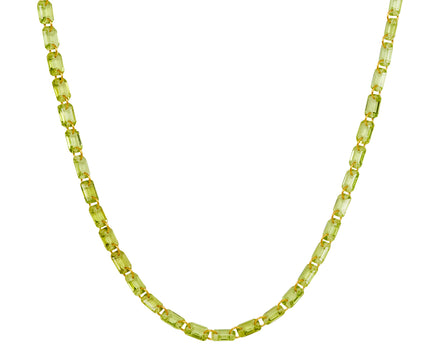 Peridot Emerald Cut Lady Like Necklace
